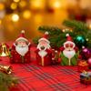 Yousheng 3 Pcs Mini Santa Claus Statue See Hear Speak No Evil Resin Christmas Table Decoration Collectible Figurine for Home Table Office Desk Kitchen