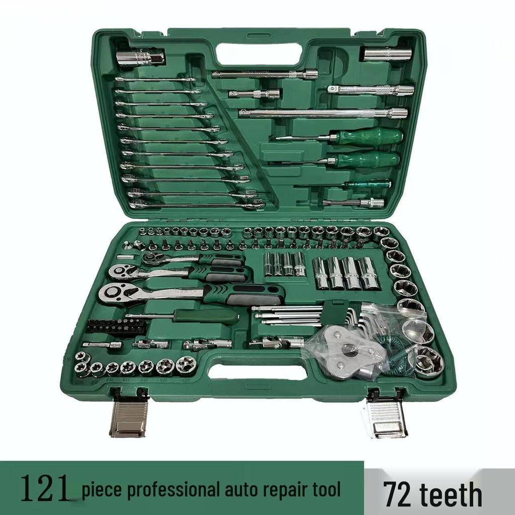 Набор инструментов для ремонта автомобиля из 150 предметов: Торцевые ключи и комбинированные инструменты