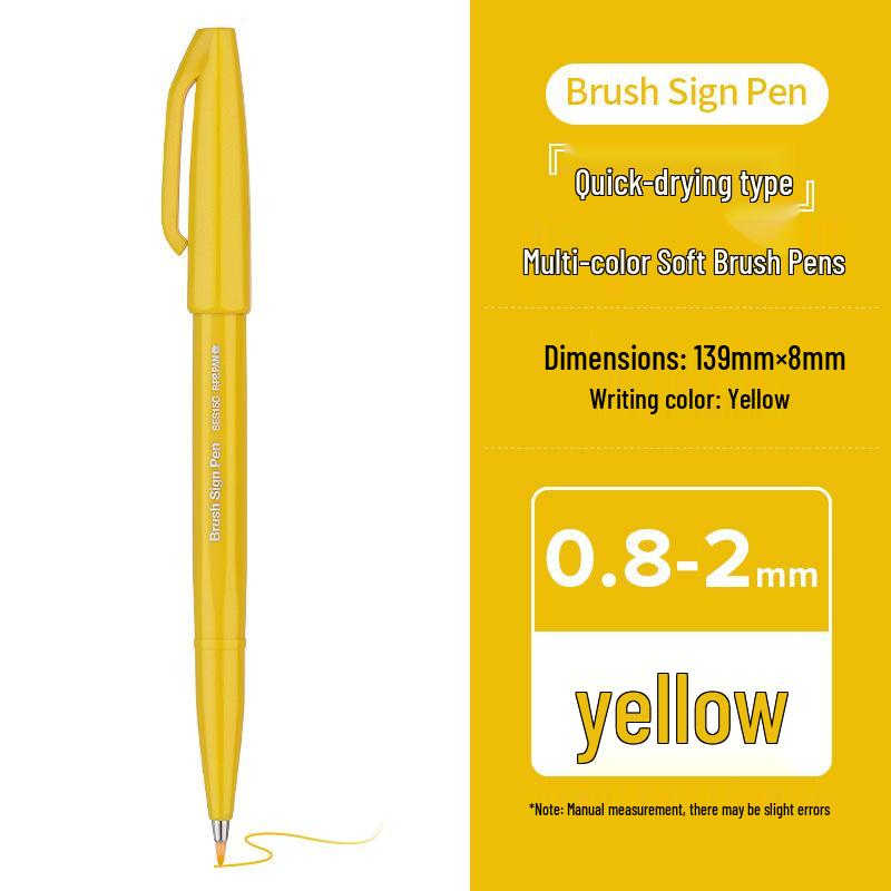 Арт-ручка Pentel Touch с мягким наконечником - SES15, Яркие цвета для рисования и шрифтов в планировщике.
