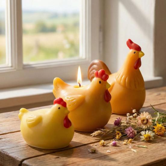 3D Форма Силиконовая Петух Курица DIY Пасхальная Свеча Гипсовая Форма для Поделок Гибкая Многоразовая Форма для Поделок из Смолы Мыла & Декора Дома