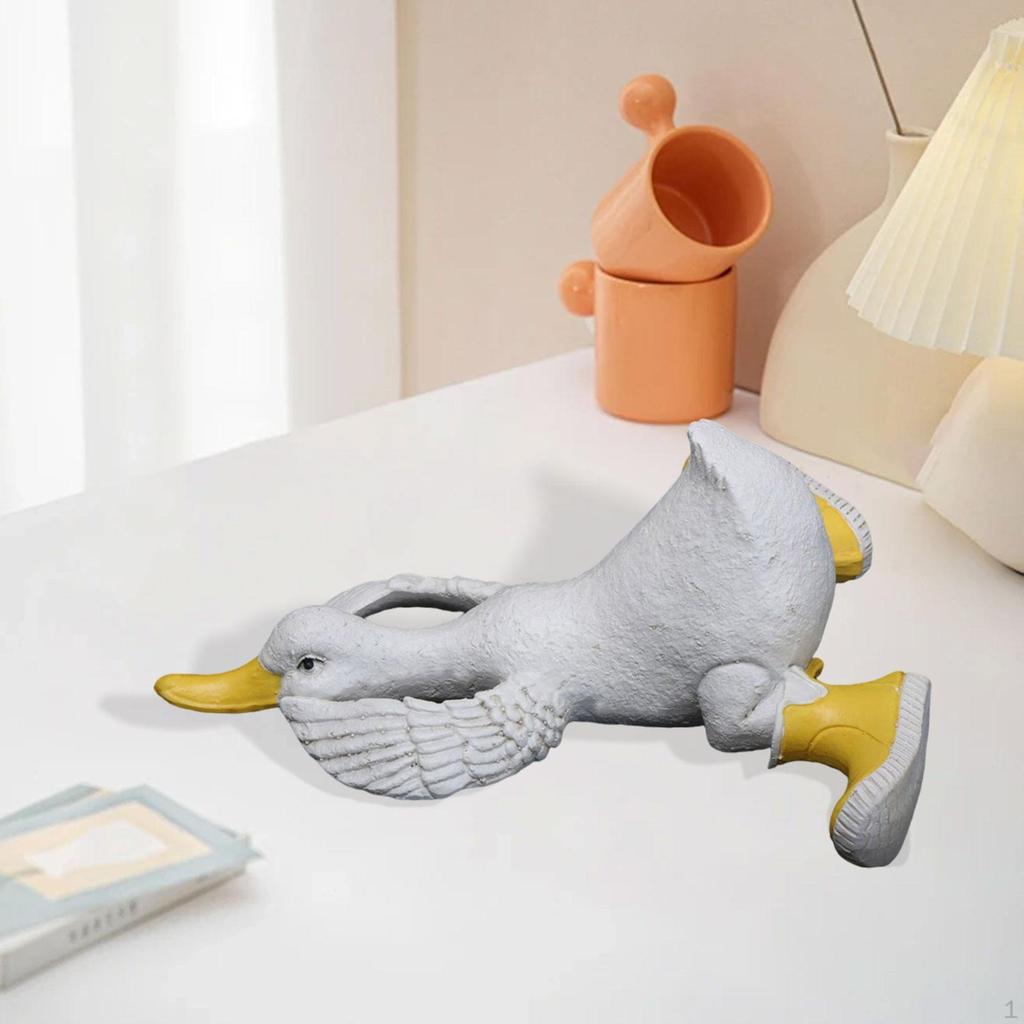 Animal Sculpture Duck Statue Figurine Ornament for Bedroom Birthday Living Room