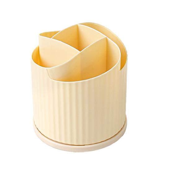 Вращающийся на 360 градусов держатель для кистей для макияжа, 5 отделений, органайзер для косметики, дизайн в виде цветка, вращающаяся подставка для кистей для макияжа