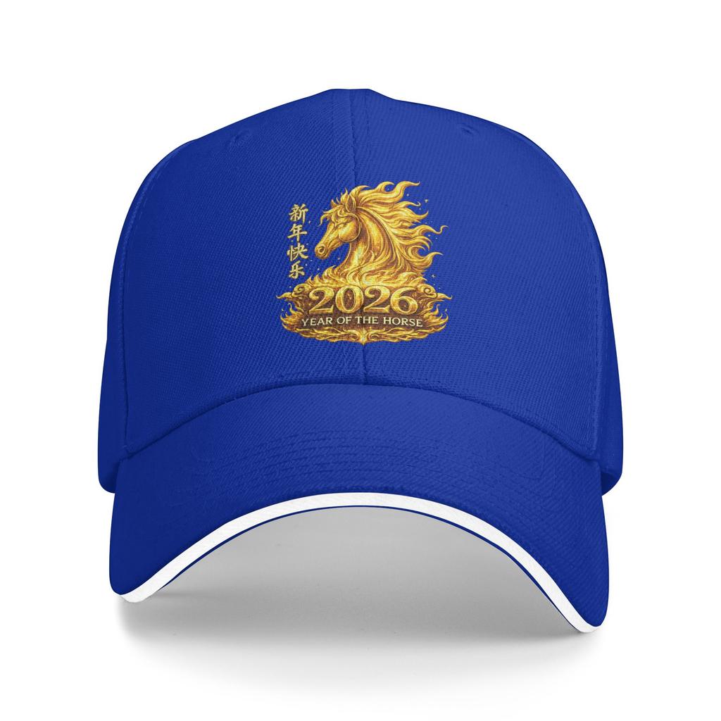Chinese New Year 2026 Year of The Horse Lunar New Year 2026 Sun Baseball Cap Summer Men Design Trucker Hat Fashion Baseball Caps
