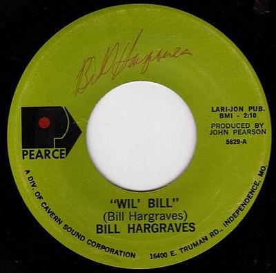 7-дюймовая пластинка БИЛЛ ХАРГРЕЙВС - Wil' Bill / Llib 'Liw 5829 Pearce 1969 US Рок Б/У