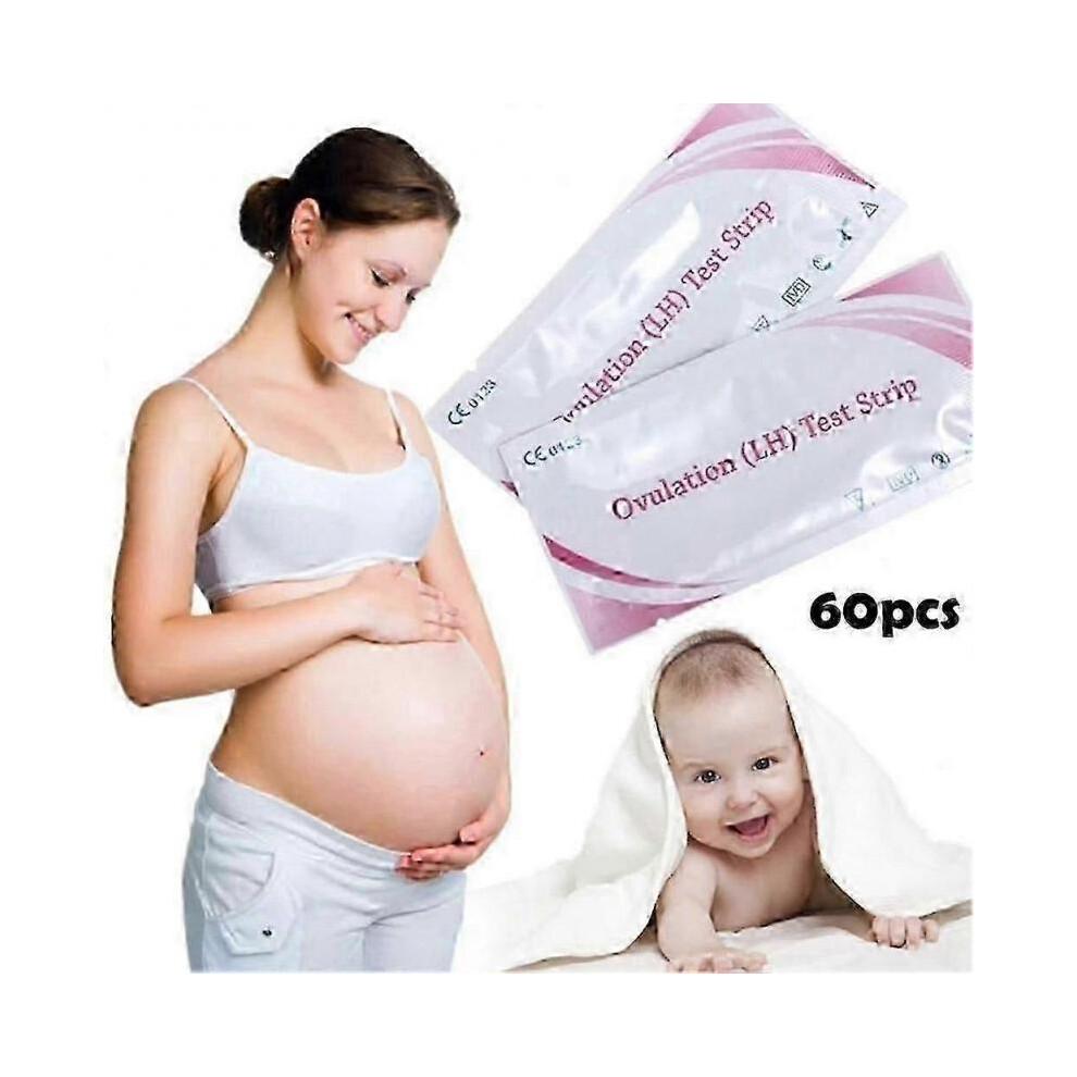 60pcs Lh Pregnancy Ovulation Test Strips Fertility Predictor Kit Accurate