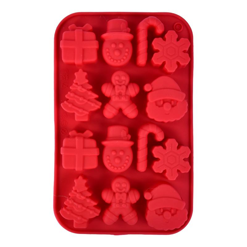 Рождественские силиконовые формы для шоколада, пряничный человечек, снежинка, рождественская елка, конфеты, печенье, инструменты для выпечки, новогодний декор для торта