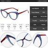  Retro TR90 Double Color Cat Eye Women Glasses Frame Fashion Pink Clear Anti-Blue Light Optical Men Eyewear Frame