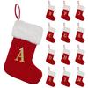 Christmas Stocking Durable Luxurious Letter Embroidered Knit Christmas Stocking Pendant Christmas Decor