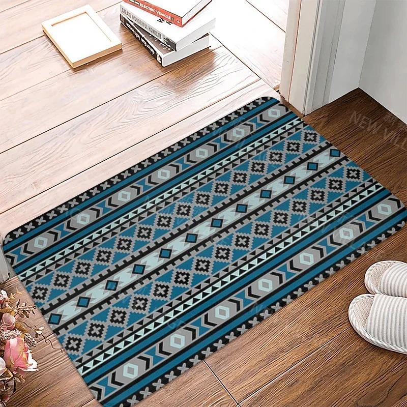 Boho Pattern Vintage Door Mats Anti-Slip Polyester Bathroom Shower Carpets Kitchen Bedroom Floor Foot Rug Home Entrance Decor