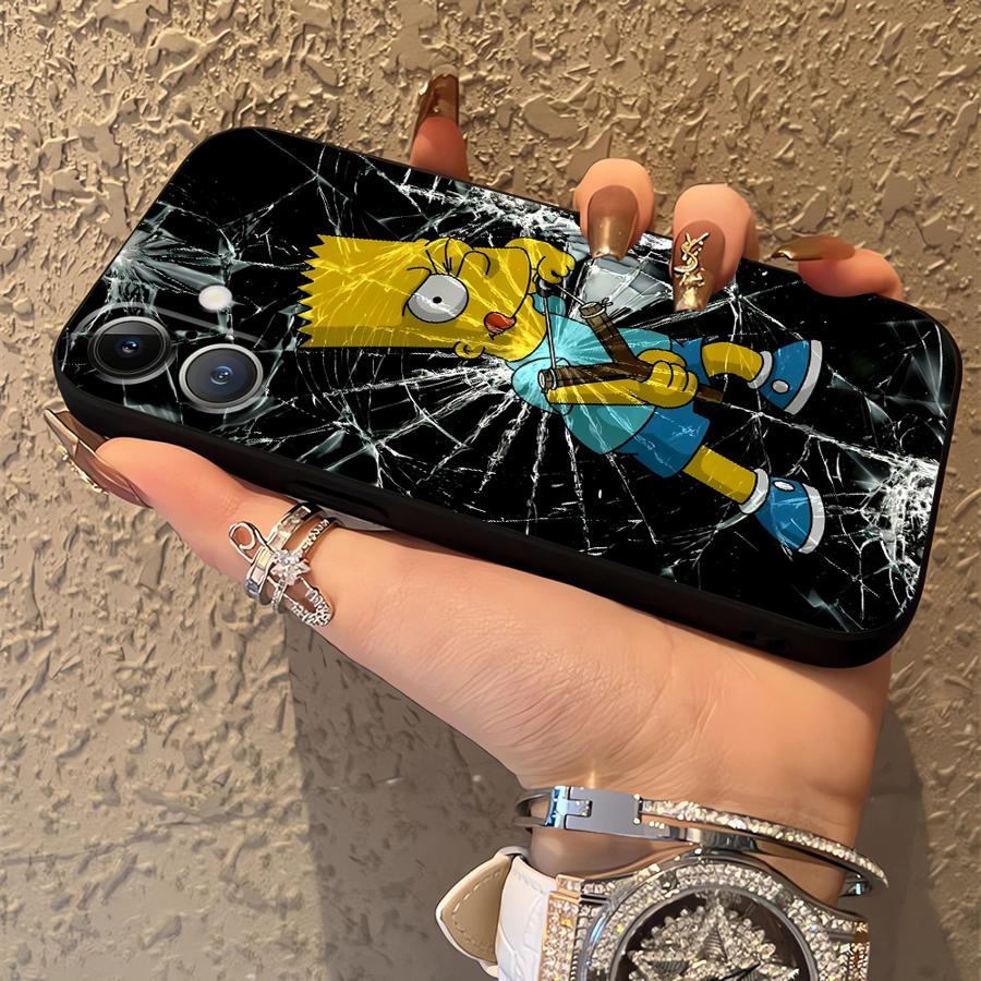 Чехол для телефона Funda для iPhone 13 Mini 12 14 17Air SE 7 8 17 16 Pro Max 11 X XS XR 15 Plus Fun S-simpsons