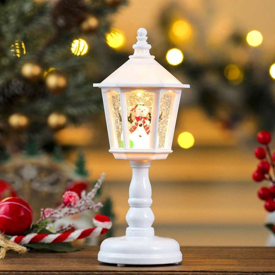 Christmas Music Water Night Light, Led Lantern, Glowing Decoration Ornament For Holiday Party Atmosphere Decor, Festive Home Decor Accessory