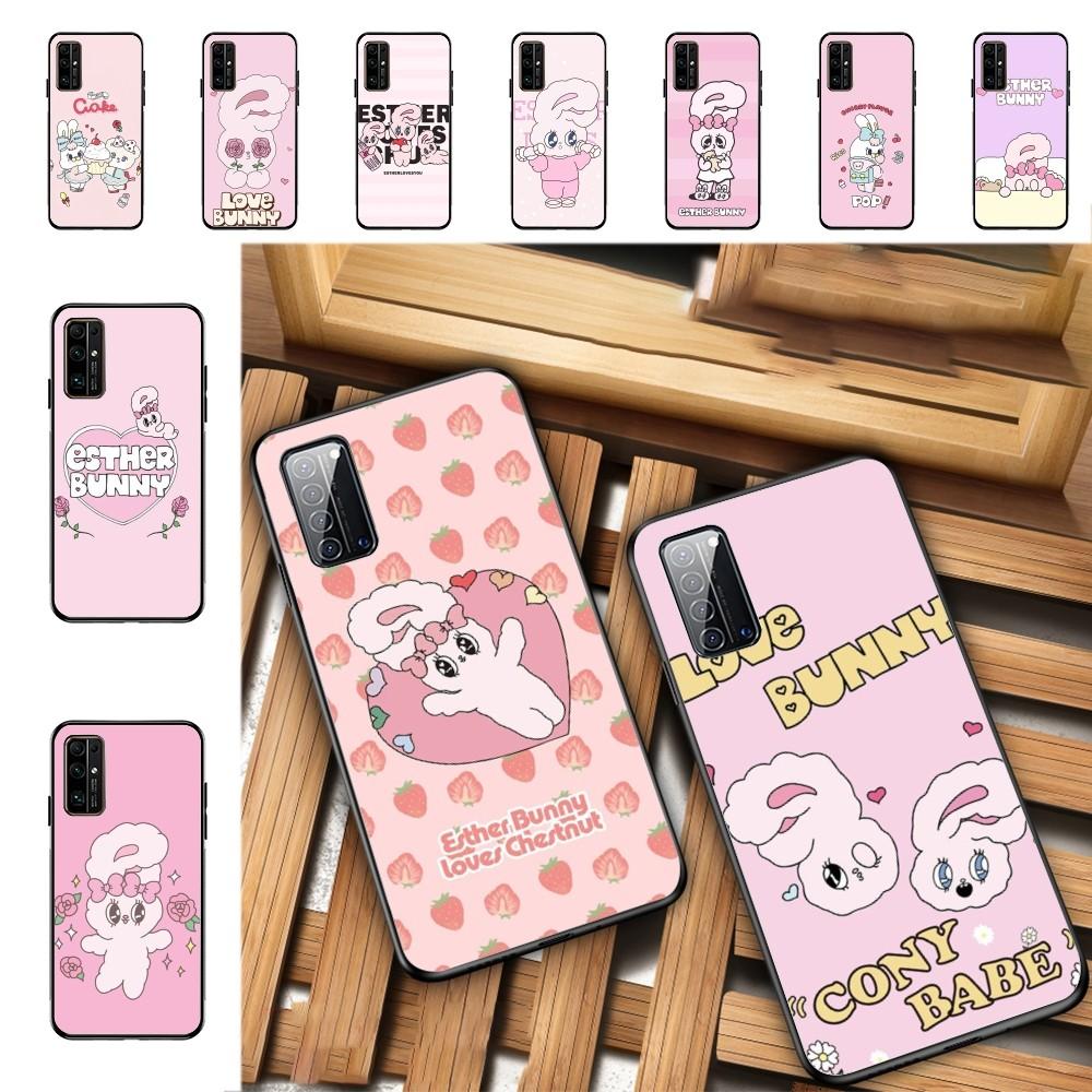 Милый чехол Esther с кроликом для телефона Huawei Honor 10 Lite 9 20 7A 9X 30 50 60 70 Pro Plus Мягкий силиконовый чехол