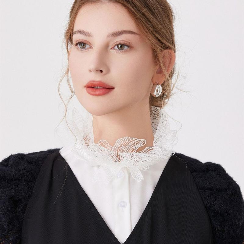 Vintage Lapel Fake Collar Female Detachable Shirt False Collar for Women Blouse Sweater Lapel Top Clothing Accessories