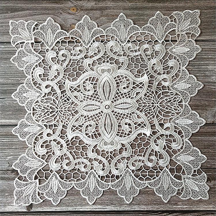 Modern Lace Embroidery Table Place Mat Cloth Placemat Cup Mug Tea Coffee Coaster Dining Doily Drink Glass Pad Christmas Kitchen