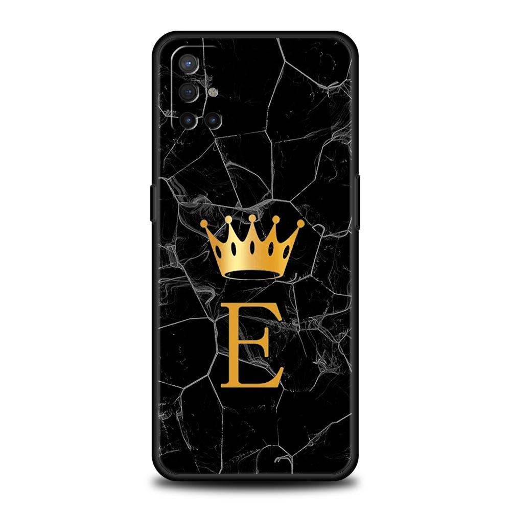 Чехол для телефона OnePlus 11 10 9 Pro 9T 12R 10R 9R 9RT 10T 8T 8 7 6T 7T Nord 2T CE 2 5G N200 N10 N100, чехол с короной и буквами от A до Z