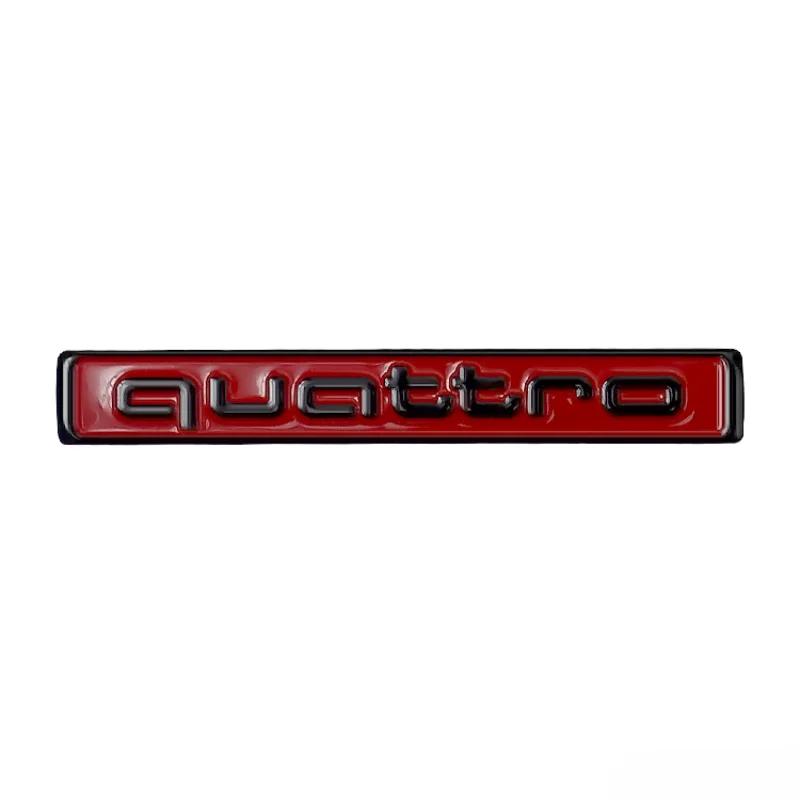 Universal ABS Car Fender Side Badge Sticker for Audi Quattro Logo A6 A1 A9 Q3 Q5 Q7 SQ2 SQ5 S4 S5 S6 RS2 RS6 Rear Trunk Emblem