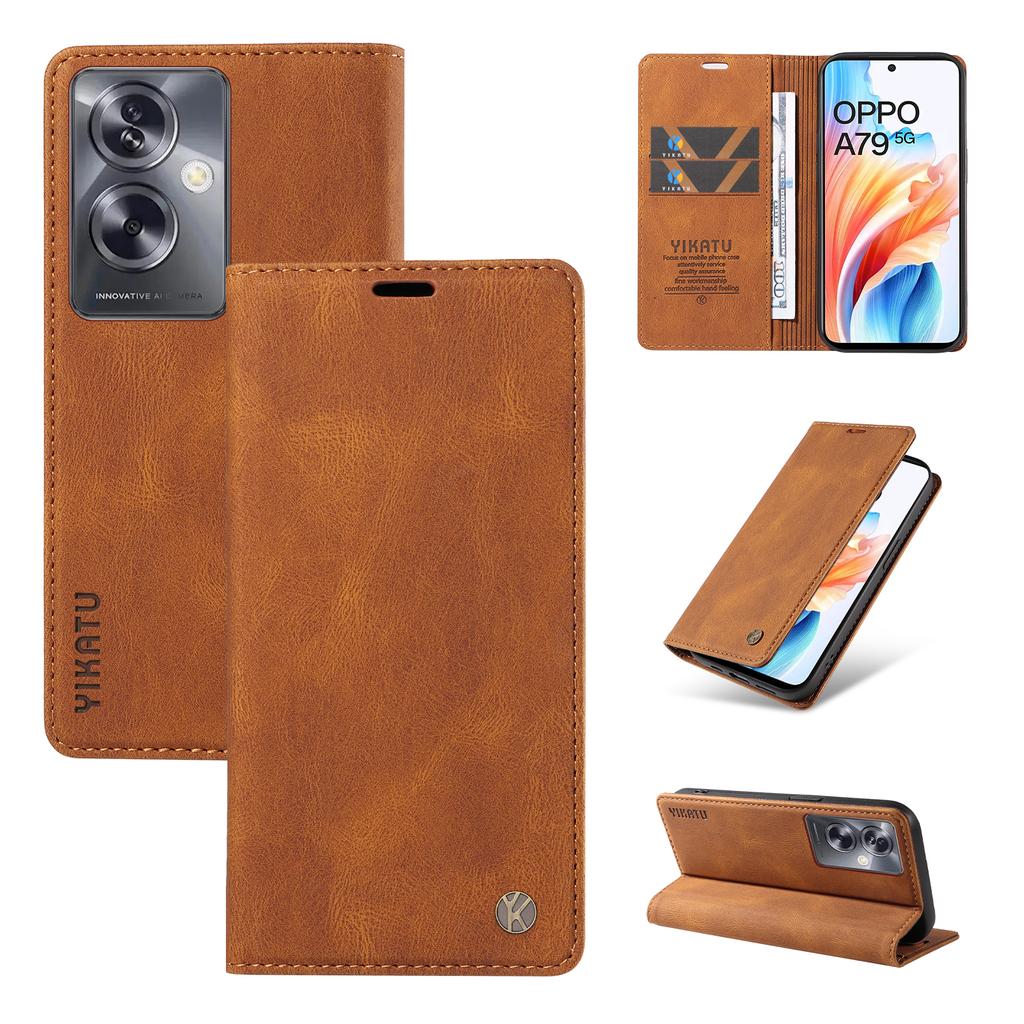 Nubuck PU Leather Fully Matte TPU Card Slots Wallet Phone Case for Oppo A15,A16,A17,A55,A72,A73,A74,A58,A38,A78,A79,Realme C12,C15,C21,C30,C33,C55...