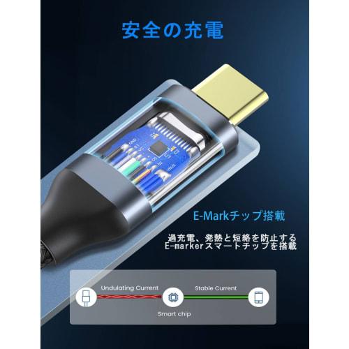 Кабель USB-C и USB-C 3M Кабель Type-C USB3.1 Gen2 (10Гбит) Совместимый с PD 100 Вт/5 А, быстрая зарядка, видеовыход 4K/60 Гц, сверхпрочный нейлоновый кабель типа C