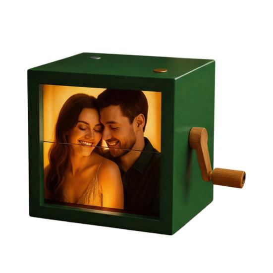 Yousheng Индивидуальная фото-раскладушка Ручная анимационная книжка-раскладушка с фото Картинная коробка со светом Персонализированная фото-раскладушка Рамка Машина для анимации Подарки на Рождество