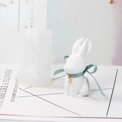 Милая 3D силиконовая форма для пасхального кролика, форма для DIY глины, форма для литья кролика, форма для свечей, инструменты для украшения дома 2023