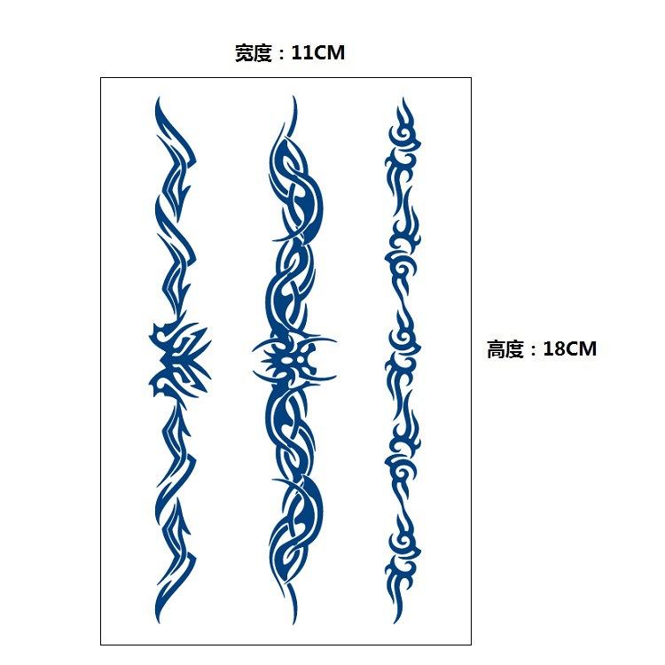 Постепенное изменение геометрический травяной сок лиса кит русалка имитация татуировки наклейка, переводная наклейка на воду
