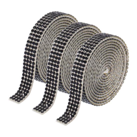 3 рулона ленты со стразами, самоклеящиеся искусственные хрустальные полоски, элегантная декоративная отделка, рулон для поделок своими руками, одежды, обуви, сверкающая декоративная лента