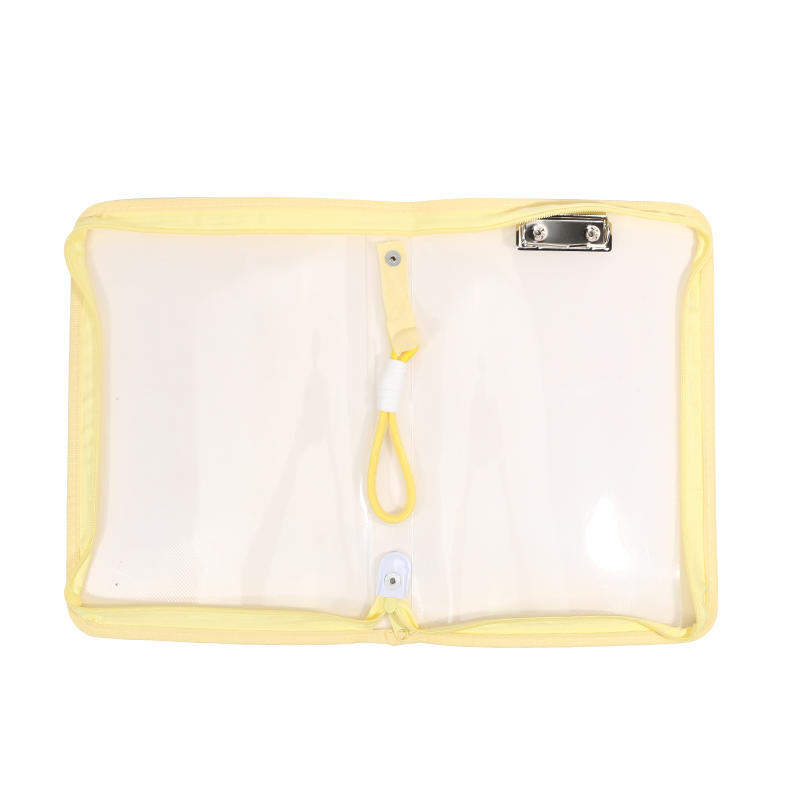 A4 Mesh Zipper Stationery Bag Portable Organizer Folder School Office Supplies Storage Pouch With Handles Large Capacity