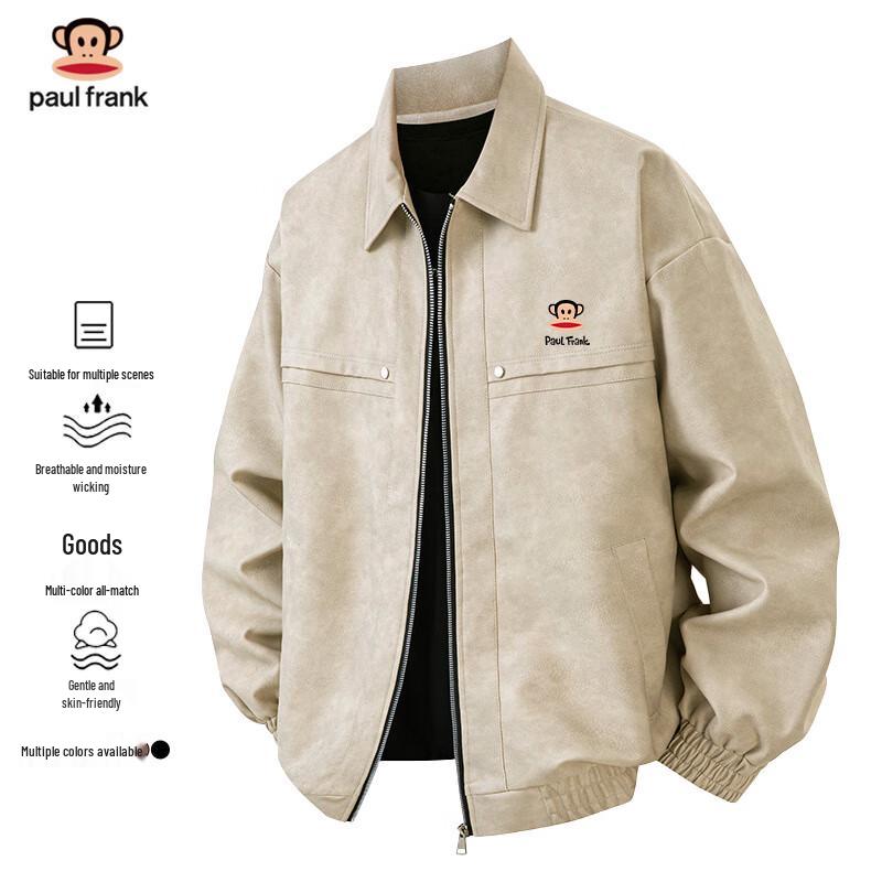 paul frank Мужская куртка из искусственной кожи в стиле ретро