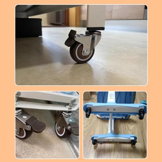 5 шт. 1,5"/2" поворотные ролики M8 x 15 мм с резьбовым стержнем колеса резиновые ролики бесшумные мебельные ролики замена для детской кровати стола полки