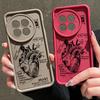 Heart Pattern Shockproof Matte Phone Case For OnePlus 13R 13T 13 12R 11R Ace 5 3 2 Lens Protection TPU Soft Anti-Fall Bumper Cover