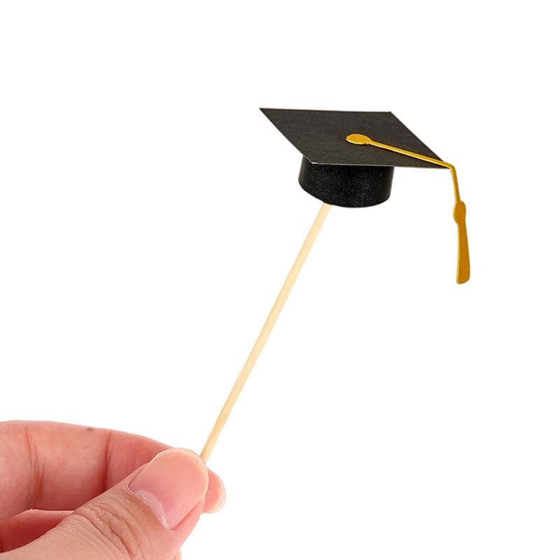 7 шт. Шляпа Зубочистка Декор для торта Украшения для торта Украшения Принадлежности для украшения торта Вставка для шляпы Выпускной сезон 5x10 см