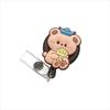 Bear Rabbit Retractable Badge Holder Cartoon Animals Easy Pull Buckle  Doctor Students
