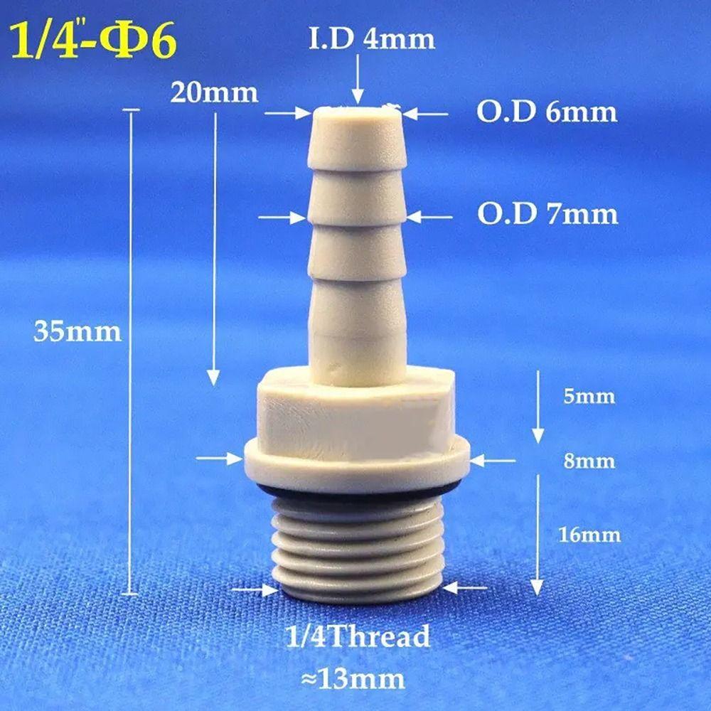 1 шт. 1/4" 1/8" BSP наружная резьба пластиковый фитинг для шланга 6/8/10/12 мм штуцерный хвостовик соединитель садовый ирригационный аксессуар