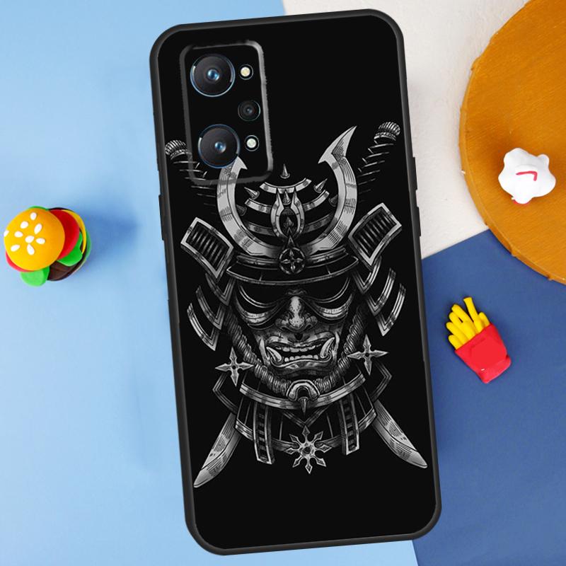 Japanese Samurai Oni Mask For Realme 14 13 12 10 11 Pro Plus GT 6 6T 5 GT7 Pro C55 C51 C21Y C25S C67 C75 C53 C61 Case