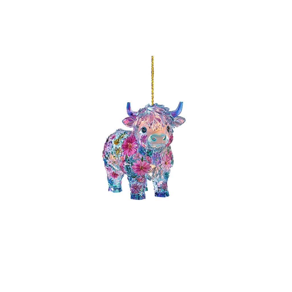 2D Catcher Colorful Cow Pendant Colorful Calf Window Decoration Ornaments Suitable For Garden Window Tree