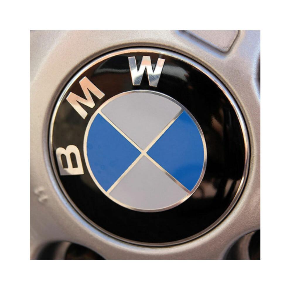 4 x BMW WHEEL CENTRE CAPS 68MM 10 PIN CLIP FITS 1,3,5,7 Series E90 E34