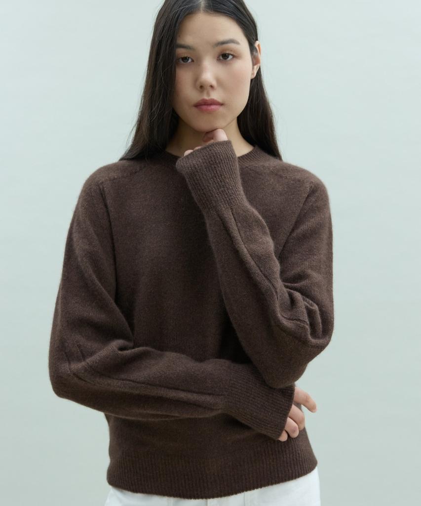 DEETO Wholegarment Round Pullover [Brown]