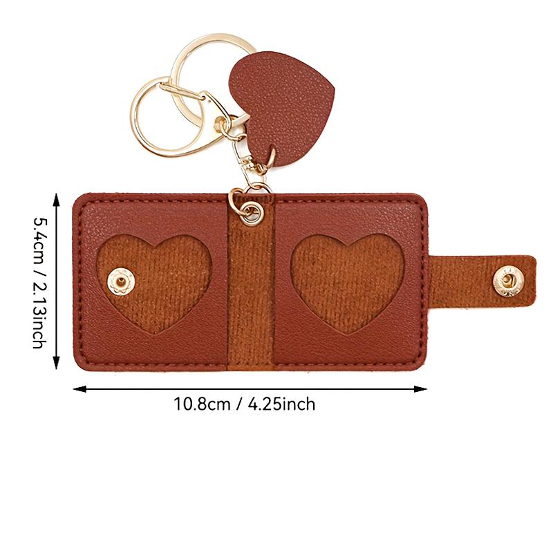 1 шт. Подвески для сумки Памятный фотоальбом Сделай сам Складные кармашки из искусственной кожи Хранение Мини-фотоальбом Милый брелок Портативный Многоцветный