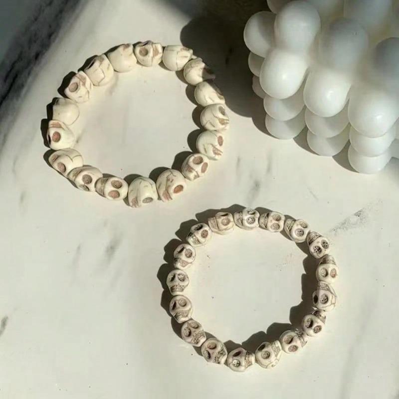 2 шт. Браслет в стиле панк, готика, ретро, с черепом, субкультура, для пар, персонализированный, для горячей девушки, украшения на Хэллоуин, аксессуары для вечеринки