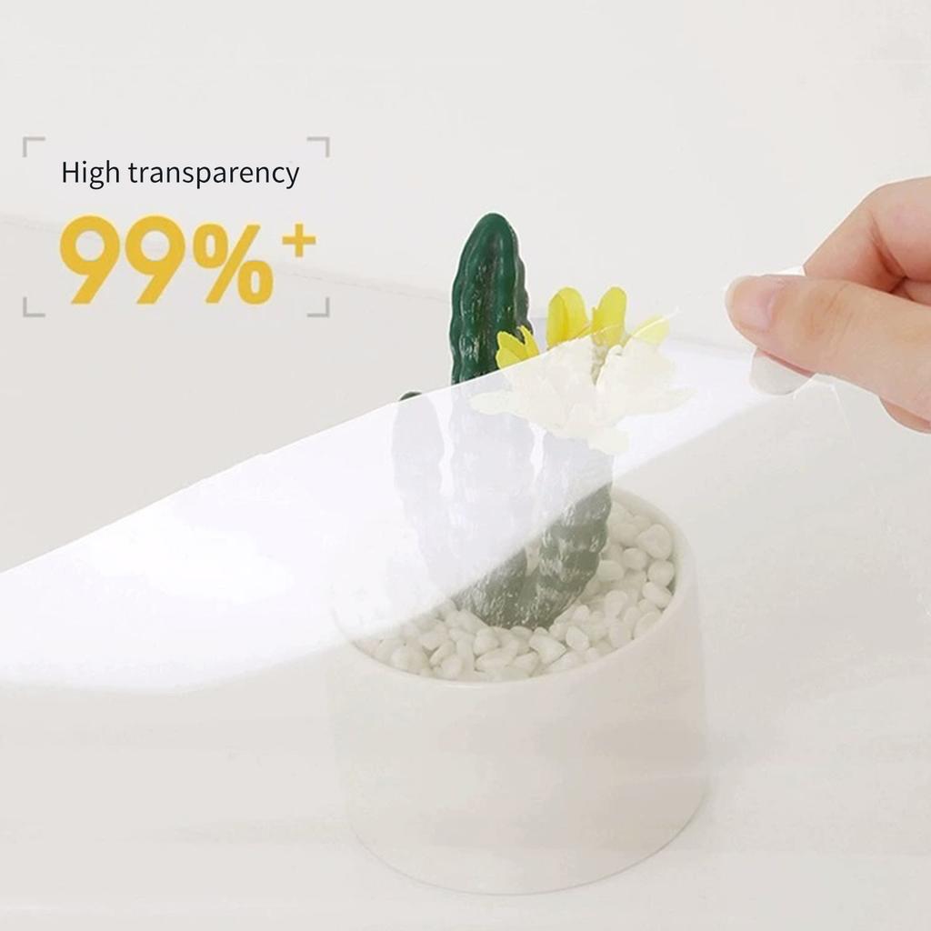 Статическая съемная контактная бумага прозрачная электростатическая защитная настенная пленка рулон ПЭТ липкая наклейка для кухни и офиса