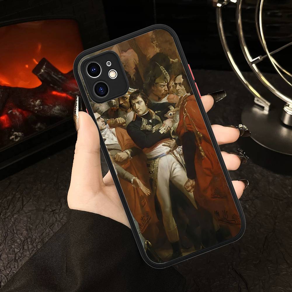 Художественный чехол для телефона с Наполеоном Бонапартом для IPhone 16 15 14 13 12 11 Pro Max 7 8 6 6s Plus Матовый чехол