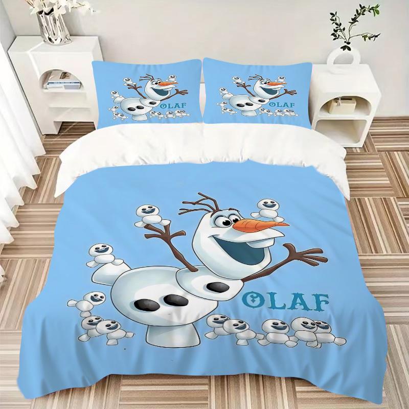Frozen Olaf Family Print 3Pcs Bedding Setduvet Cover With 2 Bedropillowcase Home Birthday Gift