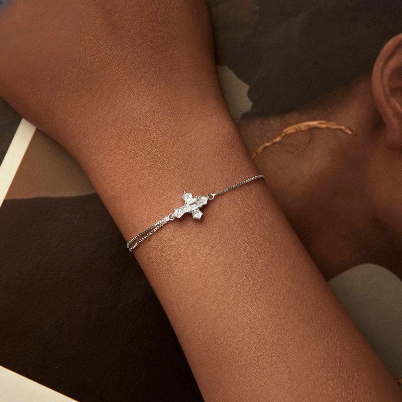 Персонализированный браслет-крестик в холодном стиле для мужчин и женщин, европейский и американский тренд, браслет из стерлингового серебра S925, ювелирные изделия веры