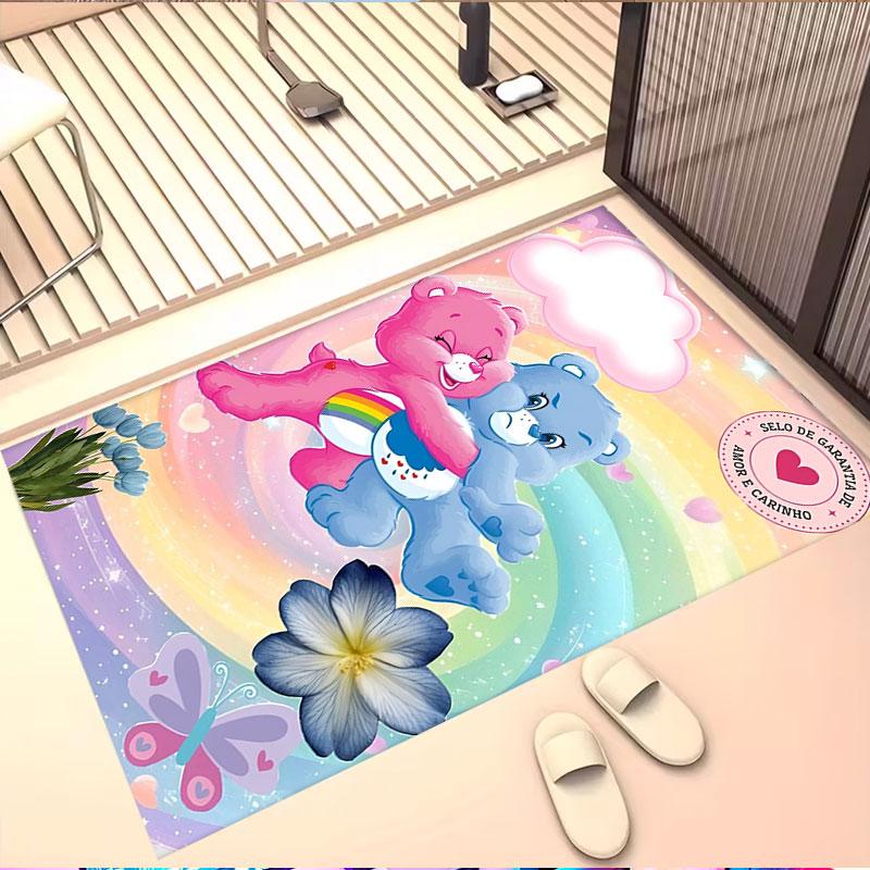 Care Bears Print Rug, Washable Floor Carpet, For Entryway Dorm Laundry Room Office Study, Home Decor Birthday Christmas Gift