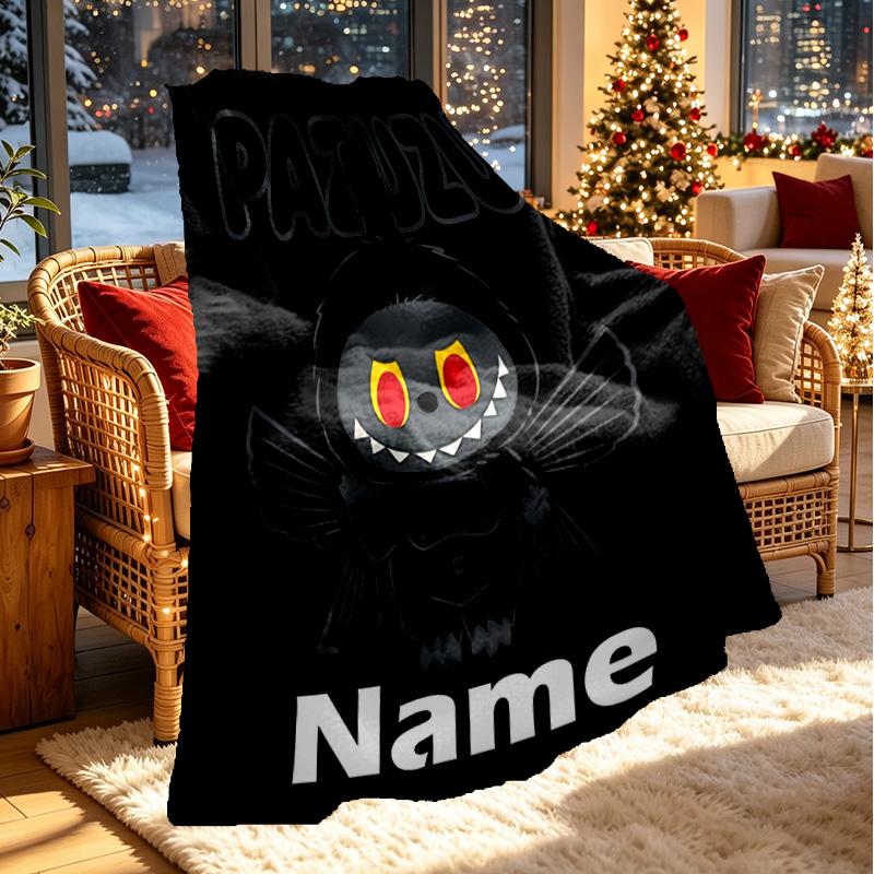 Custom Name Personalized Labubu Print Blanket, Home Decor, Bedroom, Sofa, Camping, Couch, Gifts for Birthday ChristmasEnthusiasts