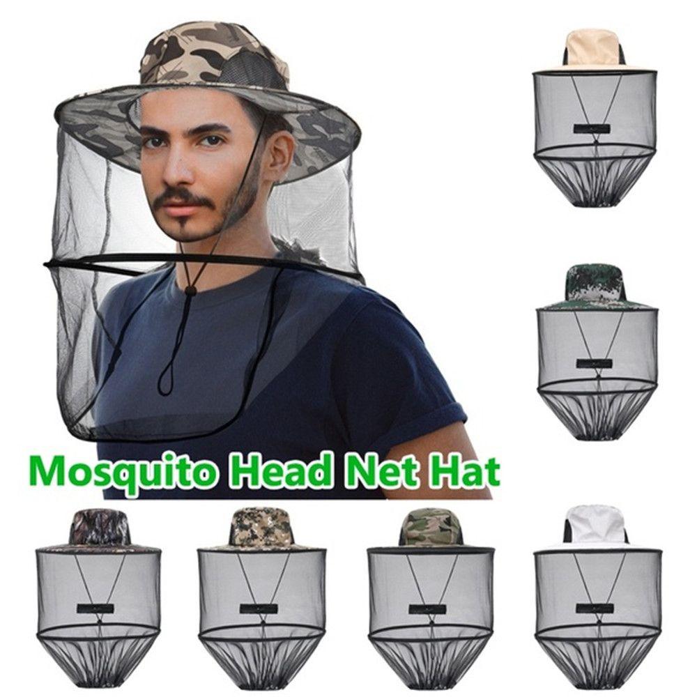 Casual Hidden Net Mesh Foldable Outdoor Sunscreen Mosquito Hat Repellent Protection Fishing Cap