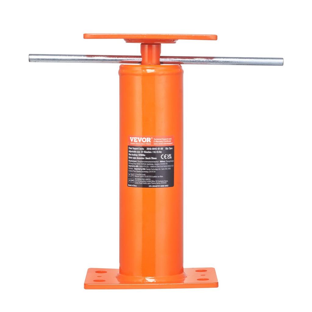 Adjustable Floor Jack Post House Floor Leveling Lift 12"-16" Height Range