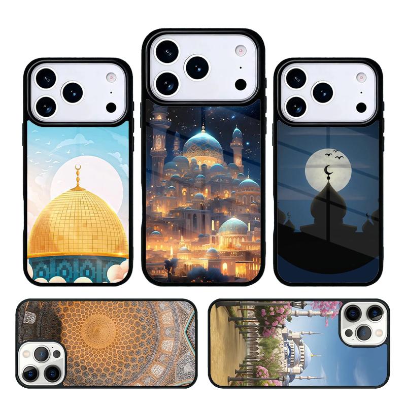Arabic Muslim Mosque Building Phone Case Cover for IPhone 11 12 13 14 15 16e 17 Pro Max Coque for IPhone 17 Air