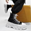 2024 Latest Men's Luxury Fashion Trendy Sports Skateboarding Shoes with High Lift Thick Bottom and Casual Canvas Shoes Sneakers