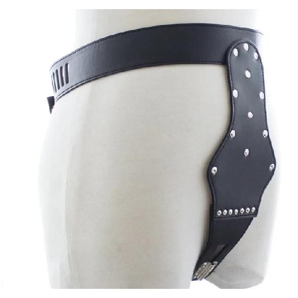 Bondage Adjustable Leather Locking G- String Underwear Chastity Belt for Female Women